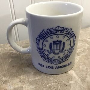 FBI Los Angeles Coffee Mug. Logo Both sides. Never used. Unique!